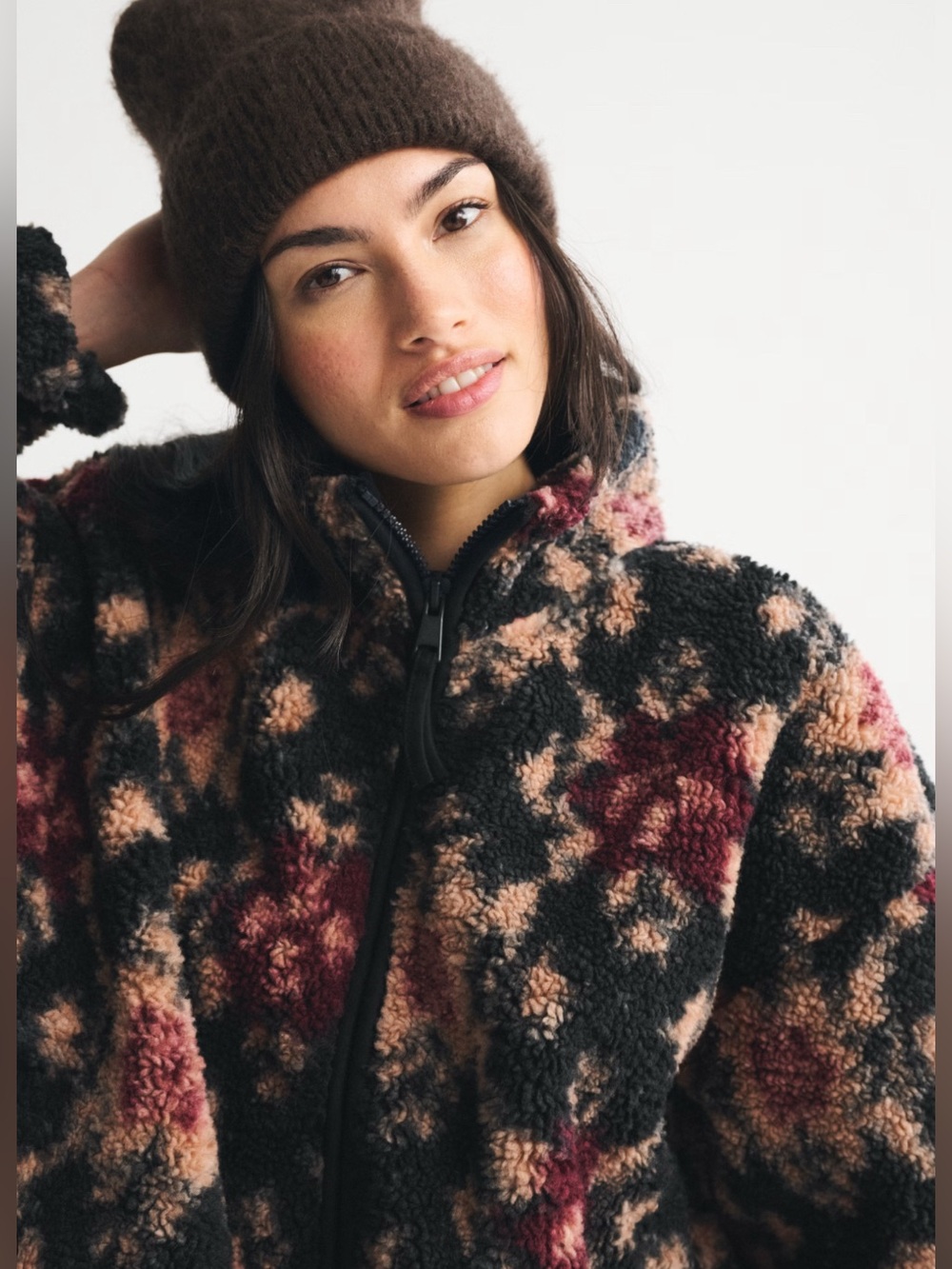 Abercrombie & Fitch Sherpa Full-Zip Jacket